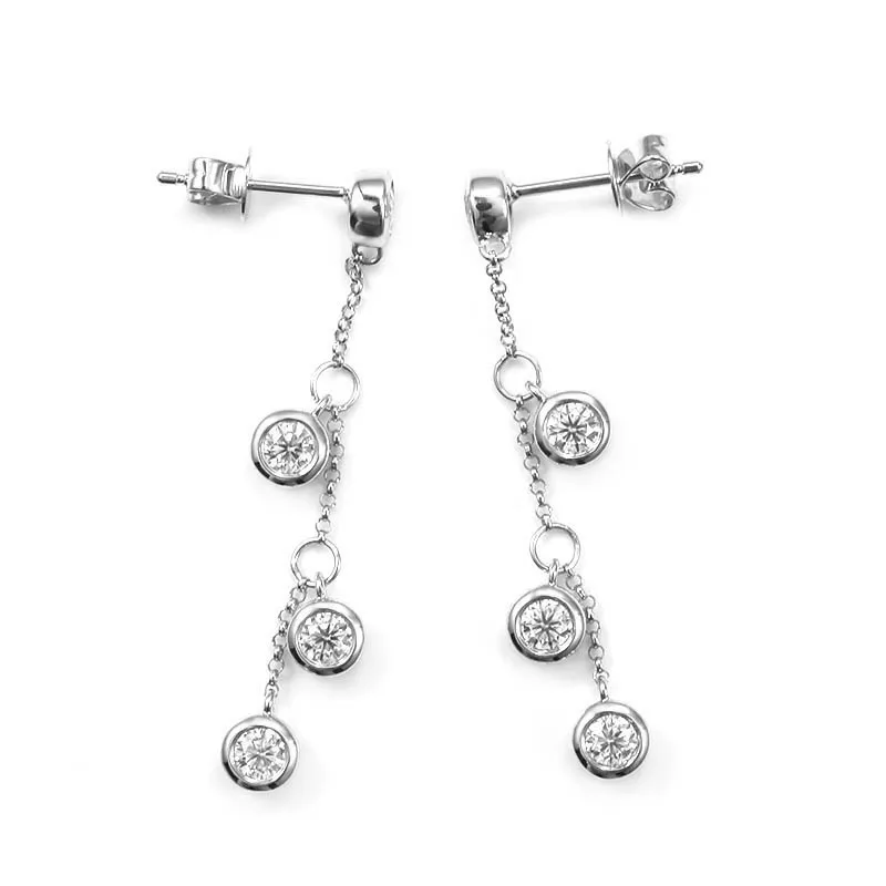 Provence 18/14/10K White Gold Long Tassel with Round Moissanite Earrings with GRA certificate For Women Trendy Jewelry
Provence 18/14/10K White Gold Long Tassel with Round Moissanite Earrings with GRA certificate For Women Trendy Jewelry