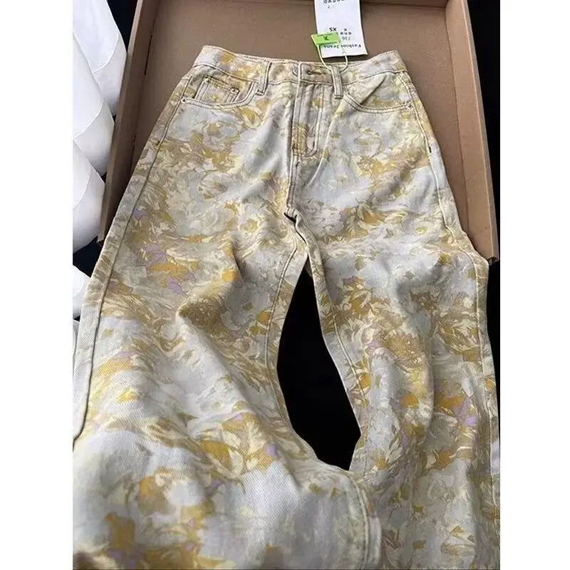 Мужские джинсы с прямыми штанинами желтого цвета, свободные камуфляжные брюки с широкими штанинами, повседневные молодежные летние джинсы
Мужские джинсы с прямыми штанинами желтого цвета, свободные камуфляжные брюки с широкими штанинами, повседневные молодежные летние джинсы