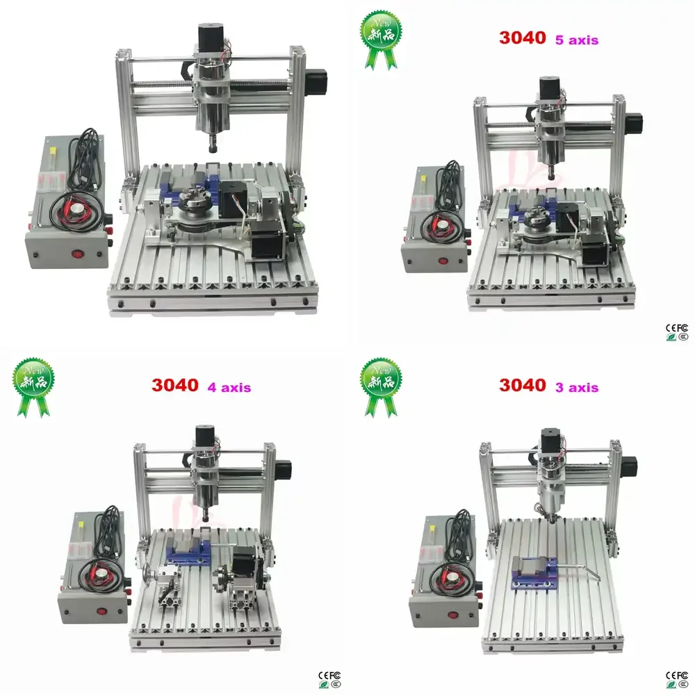 5 Axis DIY CNC Router 3040 Metal Engraving Machine 400W DC Spindle USB Port 57 Stepper Motor
5 Axis DIY CNC Router 3040 Metal Engraving Machine 400W DC Spindle USB Port 57 Stepper Motor
