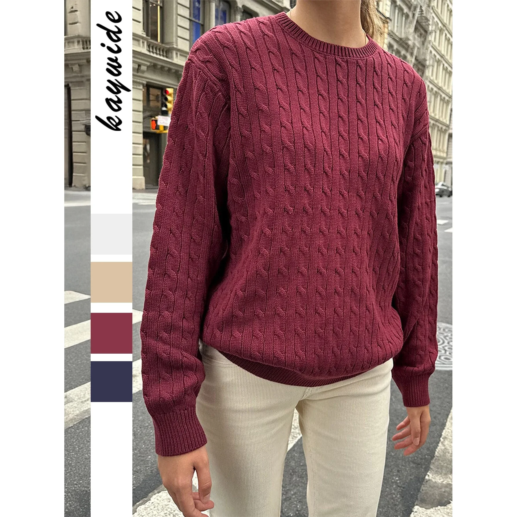 Casual Long Sleeve Base Layer Sweater Pure Color Leisure Holiday Knitted Women's Autumn Winter Independent Station Sweater
Casual Long Sleeve Base Layer Sweater Pure Color Leisure Holiday Knitted Women's Autumn Winter Independent Station Sweater