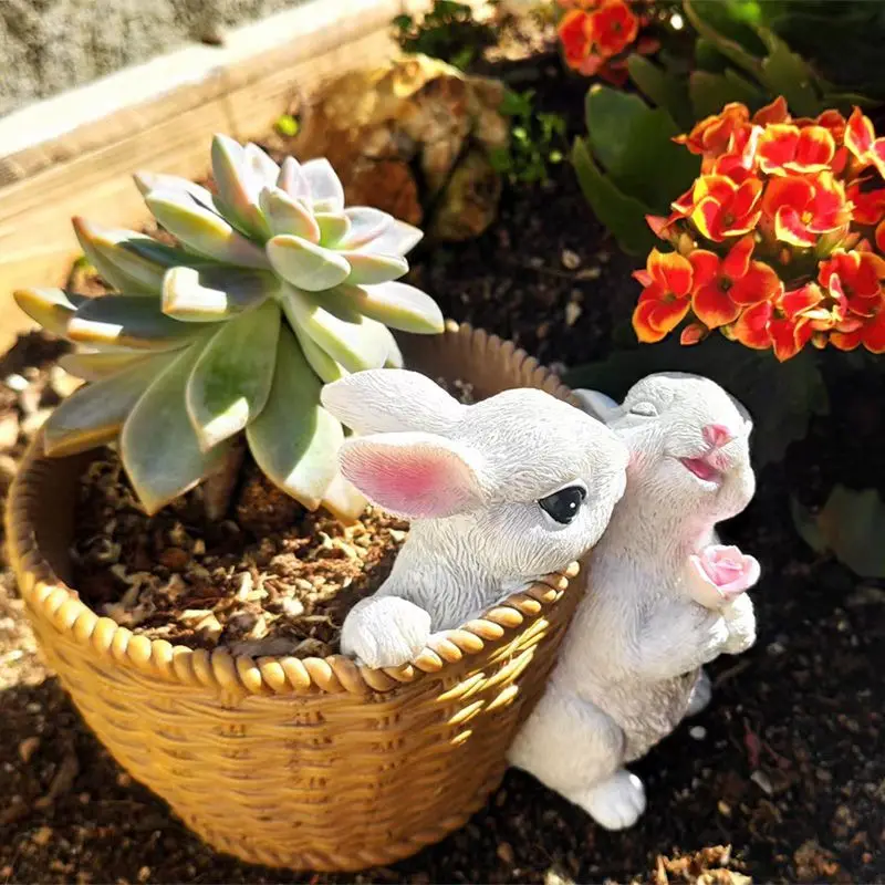 Cute Rabbit Animal Shaped Cartoon Planter Pots Stylish Indoor and Outdoor for Small Spaces Decorative Flower Pot Resin Ornament
Cute Rabbit Animal Shaped Cartoon Planter Pots Stylish Indoor and Outdoor for Small Spaces Decorative Flower Pot Resin Ornament