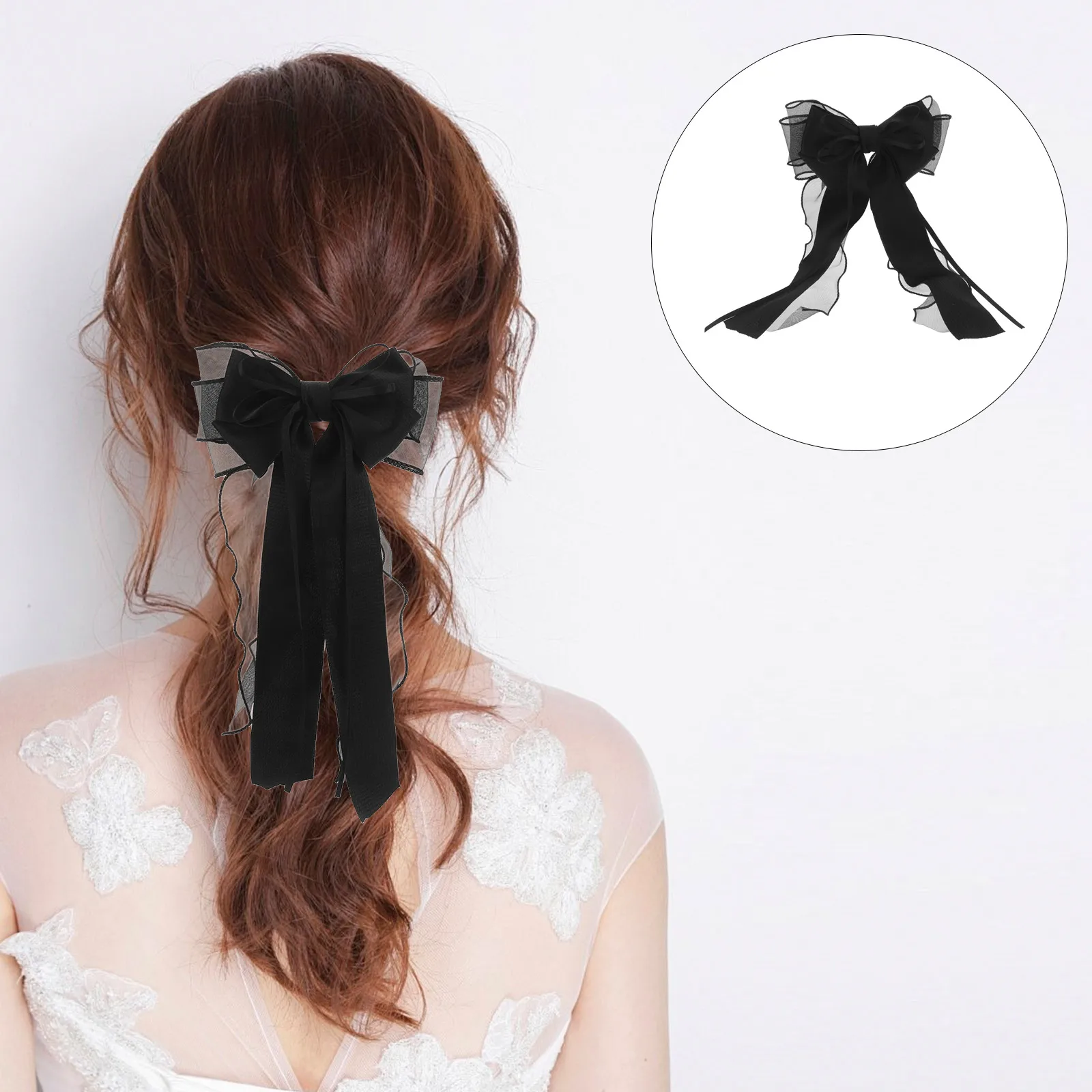 Black Bows Hairpin Women Lace Accessories Clip Ribbon Headgear Large Bowknot Hair Decor Gothic Style Net Mesh Claw
Black Bows Hairpin Women Lace Accessories Clip Ribbon Headgear Large Bowknot Hair Decor Gothic Style Net Mesh Claw