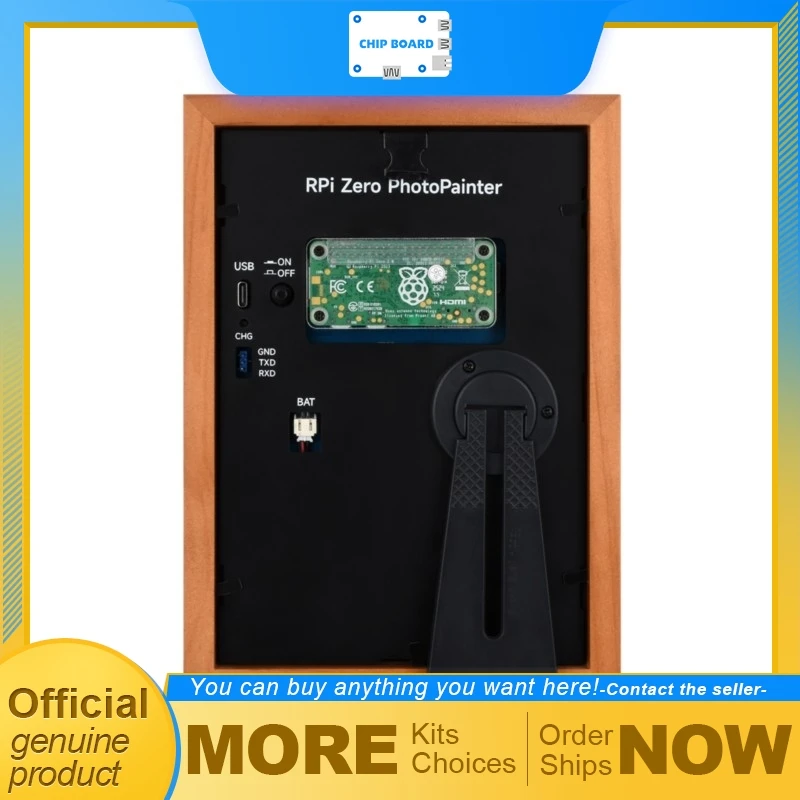 7,3-дюймовый полноцветный экран E6 для электронной бумаги с рамкой из цельного дерева, дисплей с разрешением 800 × 480, предназначенный для Raspberry Pi Zero
7,3-дюймовый полноцветный экран E6 для электронной бумаги с рамкой из цельного дерева, дисплей с разрешением 800 × 480, предназначенный для Raspberry Pi Zero