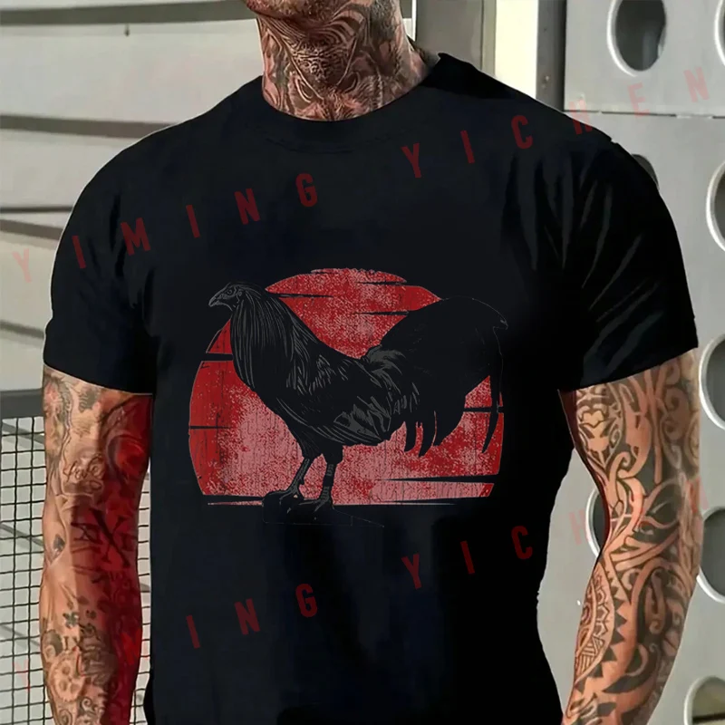 Vintage Rooster Graphic Men T-Shirt Moto Cotton Summer O-neck Short Sleeve Fashion Hip Hop Tee
Vintage Rooster Graphic Men T-Shirt Moto Cotton Summer O-neck Short Sleeve Fashion Hip Hop Tee