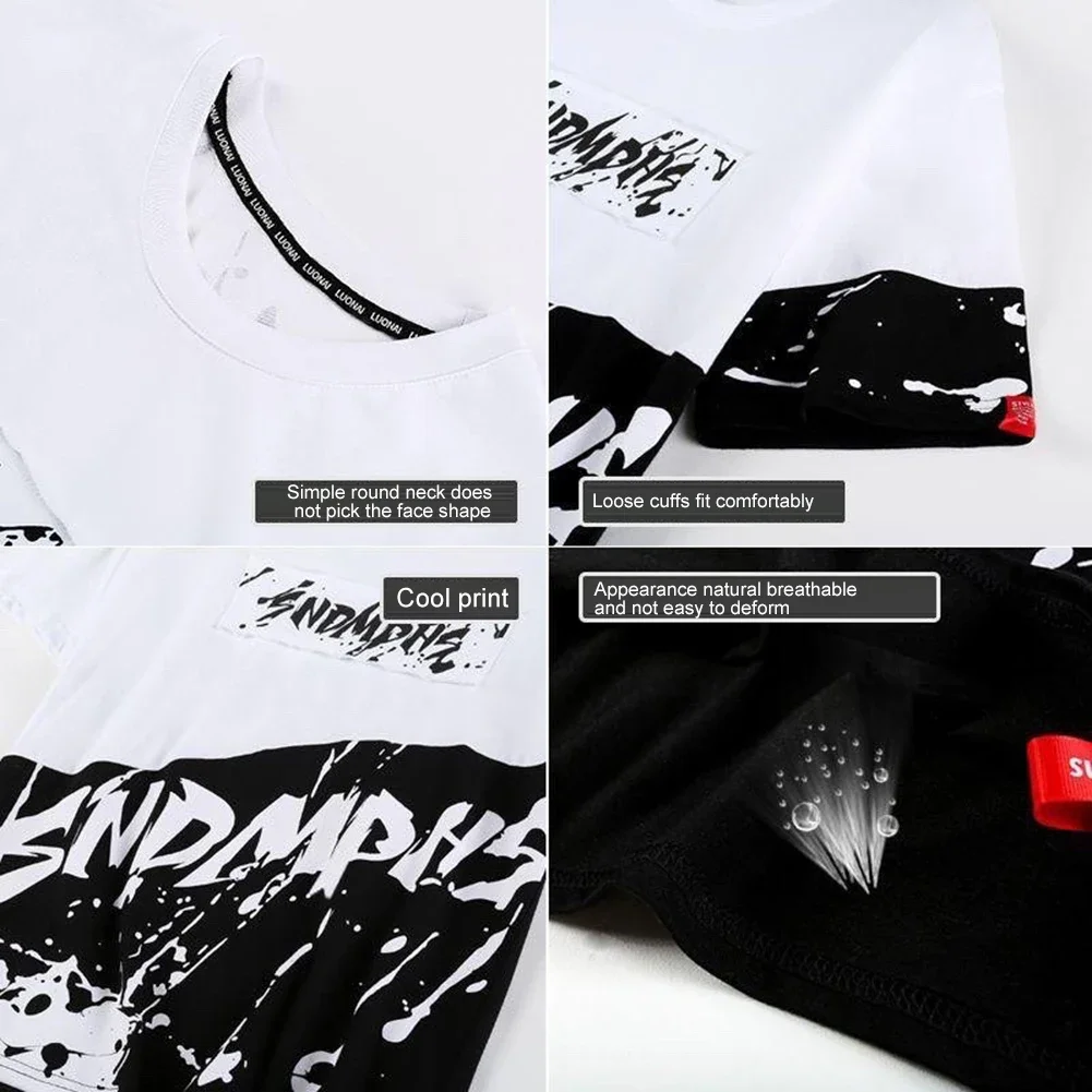 Mens Fashion Color Matching Splash-ink Printed Short Sleeve T-shirt Streetwear Male Streetwear Tops Round Neck
Mens Fashion Color Matching Splash-ink Printed Short Sleeve T-shirt Streetwear Male Streetwear Tops Round Neck