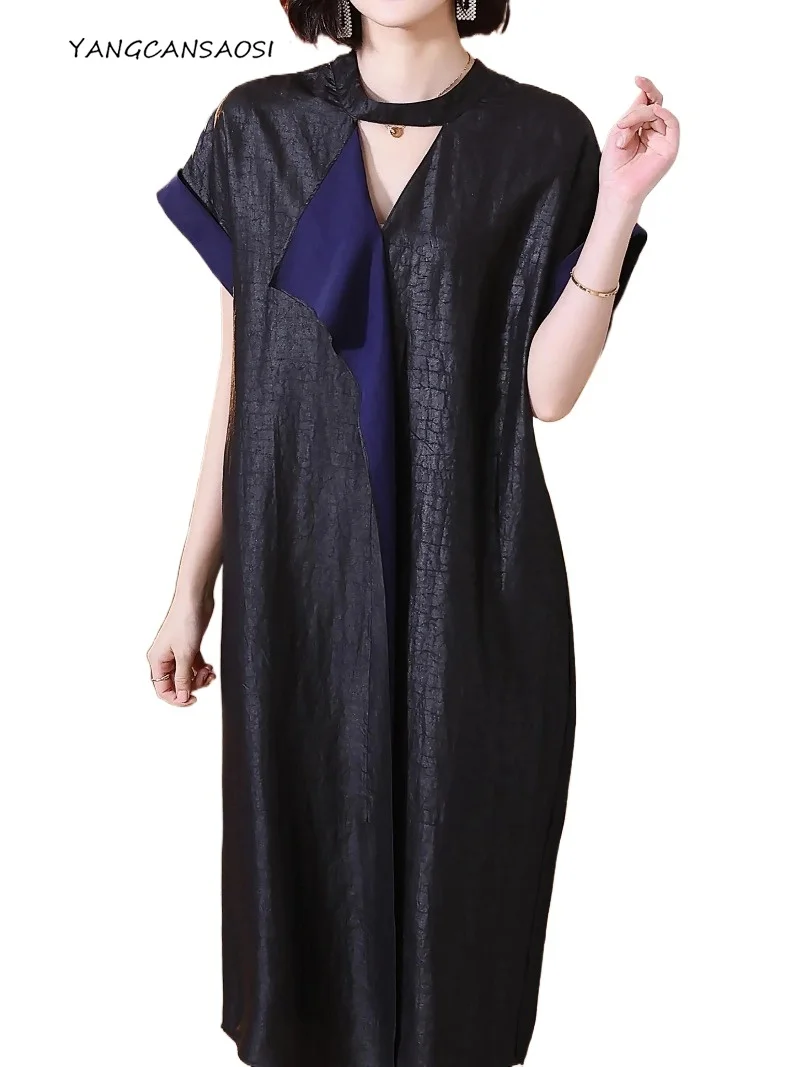 2025 Women's Fashion Early Autumn New High End 40MM 100% Natural Mulberry Silk Gambiered Guangdong Gauze Short Sleeved Dress
2025 Women's Fashion Early Autumn New High End 40MM 100% Natural Mulberry Silk Gambiered Guangdong Gauze Short Sleeved Dress