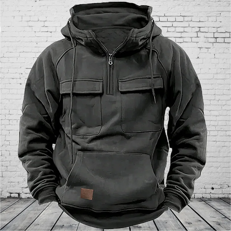 2025 New Men's Sweatshirt Hooded Zipper Multi-Pocket Pullover Casual Sporty Japanese Style Loose Fit Spring Autumn
2025 New Men's Sweatshirt Hooded Zipper Multi-Pocket Pullover Casual Sporty Japanese Style Loose Fit Spring Autumn