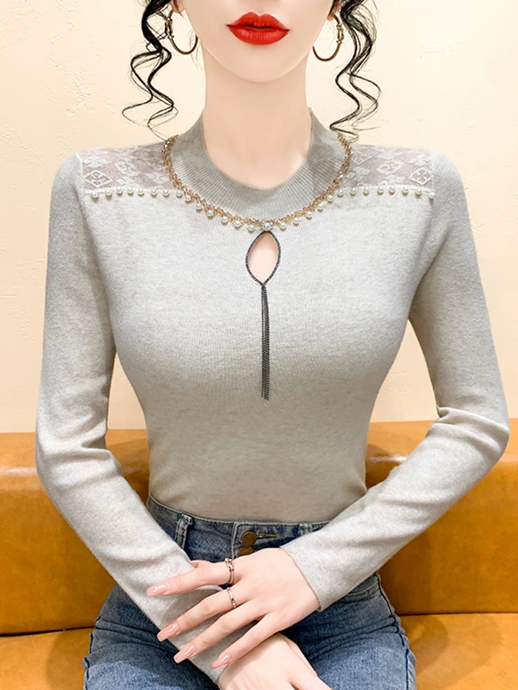 Ele Long Sve Knitted Sweater Women's Spring Faion Slim Fit Inner Wear Base irt Top Casual Sle Regular Sve
Ele Long Sve Knitted Sweater Women's Spring Faion Slim Fit Inner Wear Base irt Top Casual Sle Regular Sve