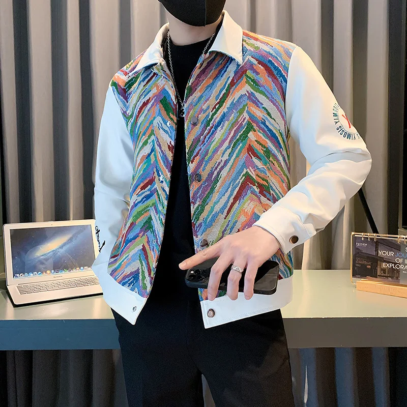 Fashion Patchwork Embroidered Jacket for Men Lapel Casual Social Outerwear Streetwear Hip Hop Harajuku Coats 2024 Spring
Fashion Patchwork Embroidered Jacket for Men Lapel Casual Social Outerwear Streetwear Hip Hop Harajuku Coats 2024 Spring