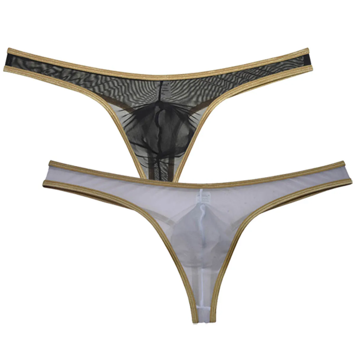 JAXFSTK W881 Sheer Thong Men's Underwear 2 PACK Briefs See-Through Mesh Bulge Pouch Tangas String Transparent Border G-string 
JAXFSTK W881 Sheer Thong Men's Underwear 2 PACK Briefs See-Through Mesh Bulge Pouch Tangas String Transparent Border G-string