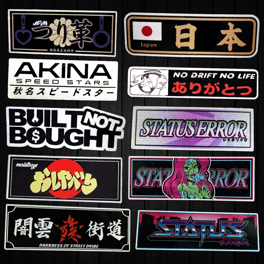 JDM Reflective Motorcycle Car Styling Stickers Decals Vinyl Decoration Auto Rear Windshield Car Body For Audi Ford Subaru
JDM Reflective Motorcycle Car Styling Stickers Decals Vinyl Decoration Auto Rear Windshield Car Body For Audi Ford Subaru