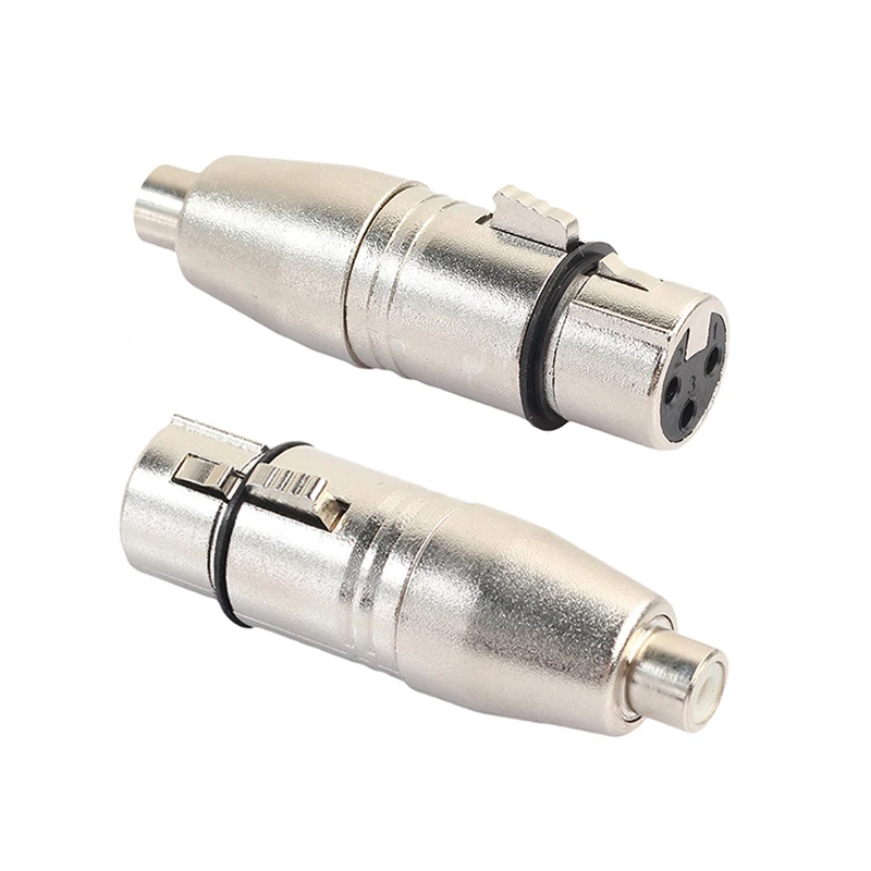 2Pcs/Lot XLR Female To RCA Female Audio Adapter Connector For Microphone Speaker
2Pcs/Lot XLR Female To RCA Female Audio Adapter Connector For Microphone Speaker 