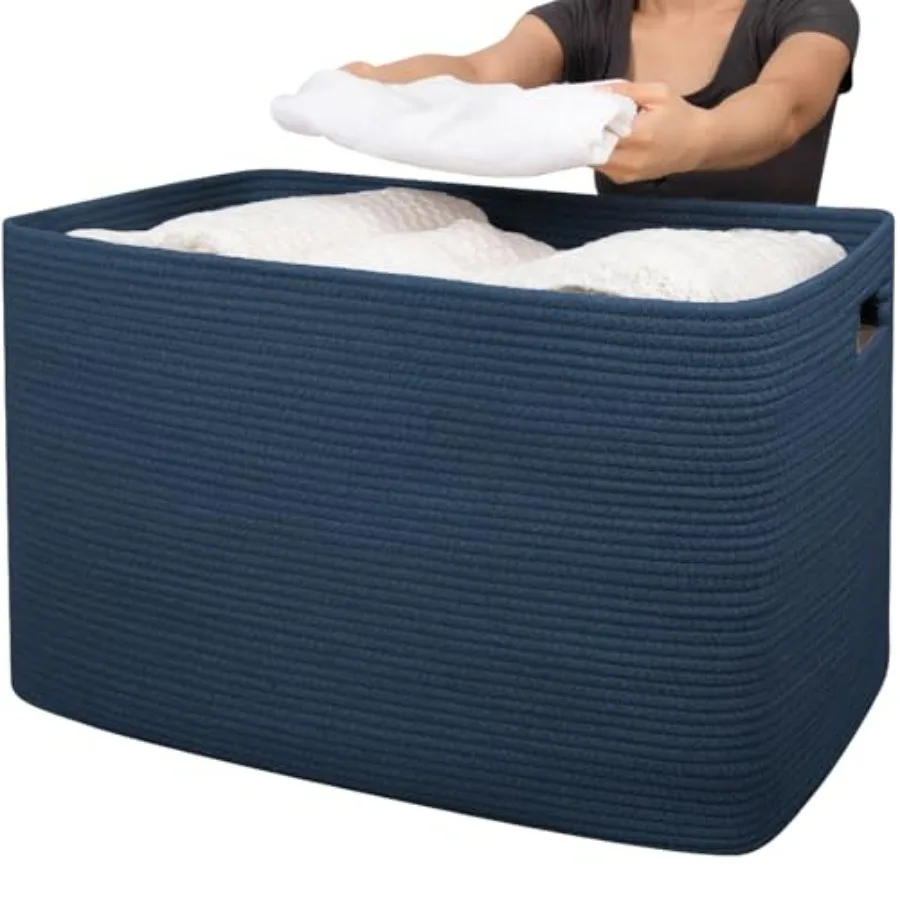 118L XXXLarge Cotton Rope Storage Basket, Oversized Blanket Basket, Used for Organizing Dirty Clothes in Living Room, Bedroom,
118L XXXLarge Cotton Rope Storage Basket, Oversized Blanket Basket, Used for Organizing Dirty Clothes in Living Room, Bedroom,
