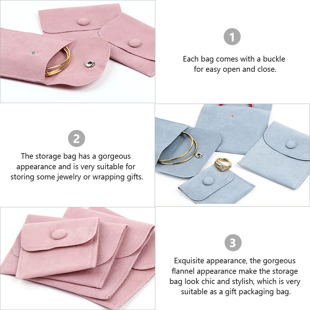 2pcs Jewelry Bag Flannel Material Thickened Small Pouch For Necklace Coin Earring Storage Gift Packaging Cloth Snap
2pcs Jewelry Bag Flannel Material Thickened Small Pouch For Necklace Coin Earring Storage Gift Packaging Cloth Snap