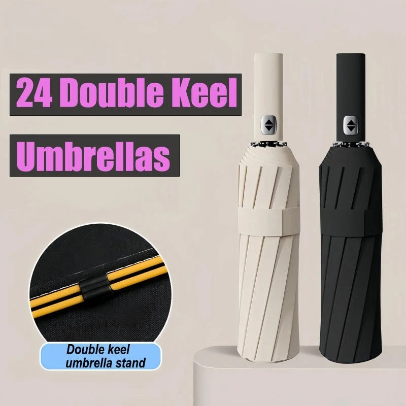 24 Bones Rain Umbrellas Guard Automatic Folding Durable Wind Reinforced Sun Protection Blackout Umbrella
24 Bones Rain Umbrellas Guard Automatic Folding Durable Wind Reinforced Sun Protection Blackout Umbrella