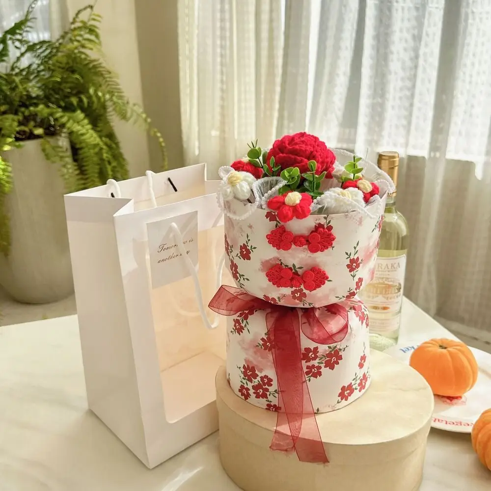 Romantic Knitted Rose Bouquet Chinese Style Handicraft Carnation Bouquet Gift Finished Fashion Fake Flower
Romantic Knitted Rose Bouquet Chinese Style Handicraft Carnation Bouquet Gift Finished Fashion Fake Flower