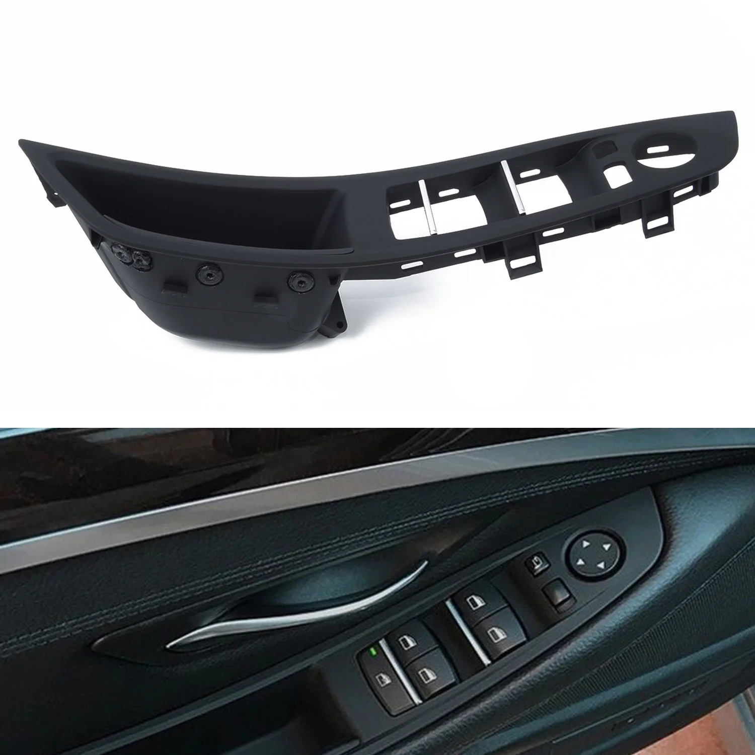 ABS Plastic Front Left Inner Door Handle Switch Cover for BMW F10 F11 528I 550I 2010 2016 with Auto Dip Mirrors
ABS Plastic Front Left Inner Door Handle Switch Cover for BMW F10 F11 528I 550I 2010 2016 with Auto Dip Mirrors