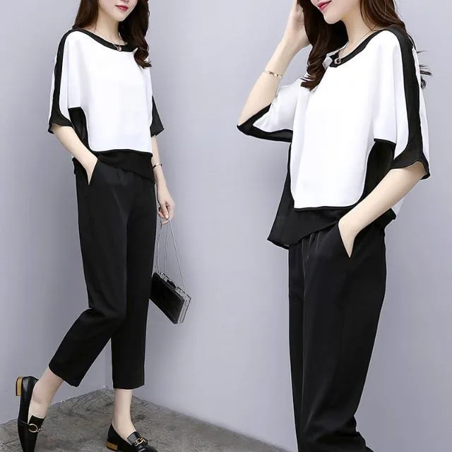 Slimming Large Size Women's Fashion Set Loose Fit Two Piece Suite for Plump Sister Cute Youthful Design Summer Wear Polyester
Slimming Large Size Women's Fashion Set Loose Fit Two Piece Suite for Plump Sister Cute Youthful Design Summer Wear Polyester