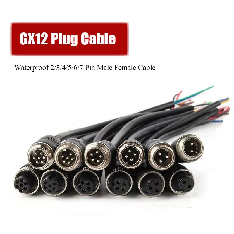 Waterproof GX12 Male Female Extension Line IP67 2 3 4 Pin Cable Connector Industrial Grade Outdoor GX12 Aviatioin Plug with Wire
Waterproof GX12 Male Female Extension Line IP67 2 3 4 Pin Cable Connector Industrial Grade Outdoor GX12 Aviatioin Plug with Wire