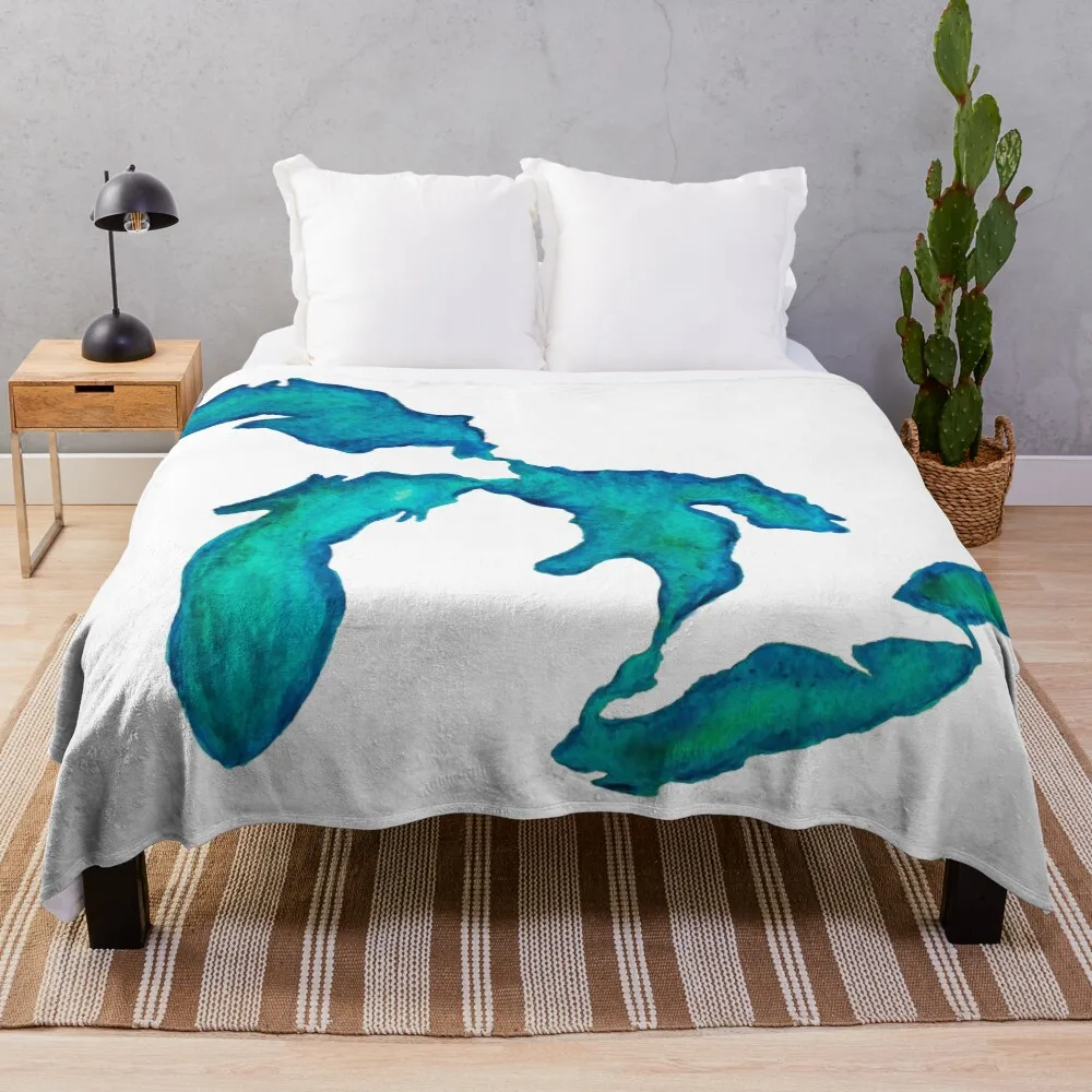 watercolor Great Lakes Throw Blanket Cozy Warm Blanket for Bed Room Decor
watercolor Great Lakes Throw Blanket Cozy Warm Blanket for Bed Room Decor