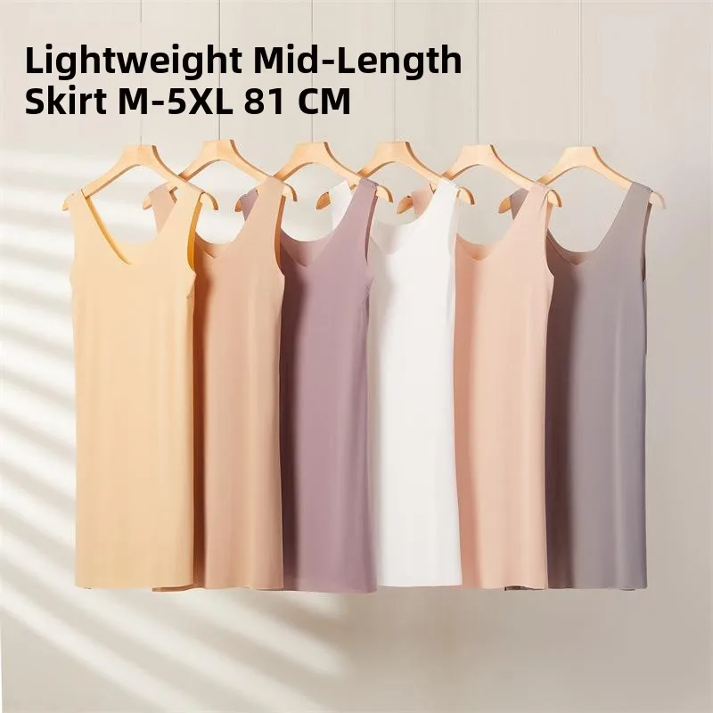 Ultra-Thin Seamless Ice Silk Vest Dress Sexy Strap Sleepwear Soft Fabric Sensual Base Skirt Summer plus Size Comfortable Nigh...
Ultra-Thin Seamless Ice Silk Vest Dress Sexy Strap Sleepwear Soft Fabric Sensual Base Skirt Summer plus Size Comfortable Nigh...