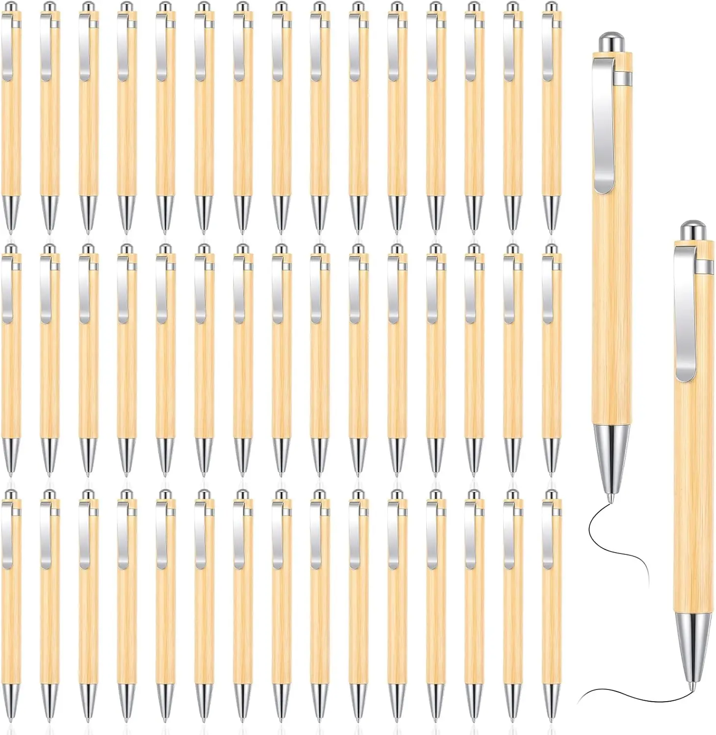 100 Pcs Bamboo Pens Bulk Wooden Retractable Ballpoint Pens with Engraving for Customizable Gifts Office Supplies Writing
100 Pcs Bamboo Pens Bulk Wooden Retractable Ballpoint Pens with Engraving for Customizable Gifts Office Supplies Writing