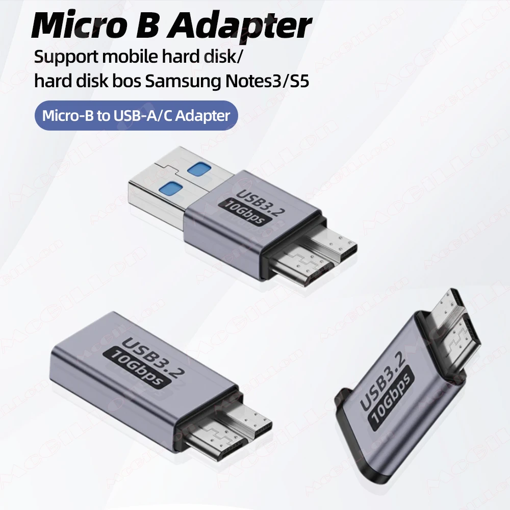 USB A Type C To Micro B Male To Female Adapters for External Hard Drive Disk HDD 10Gbps Super Speed Data Sync Converter
USB A Type C To Micro B Male To Female Adapters for External Hard Drive Disk HDD 10Gbps Super Speed Data Sync Converter