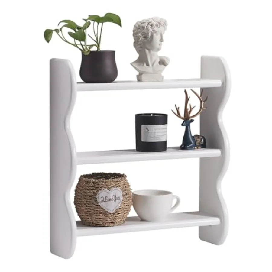100% Solid Wood Wall Shelf 3-Tier, Vintage Shelves Wall Mounted Storage Rack, Farmhouse Trinket Shelf Home Decor Display Shelve
100% Solid Wood Wall Shelf 3-Tier, Vintage Shelves Wall Mounted Storage Rack, Farmhouse Trinket Shelf Home Decor Display Shelve