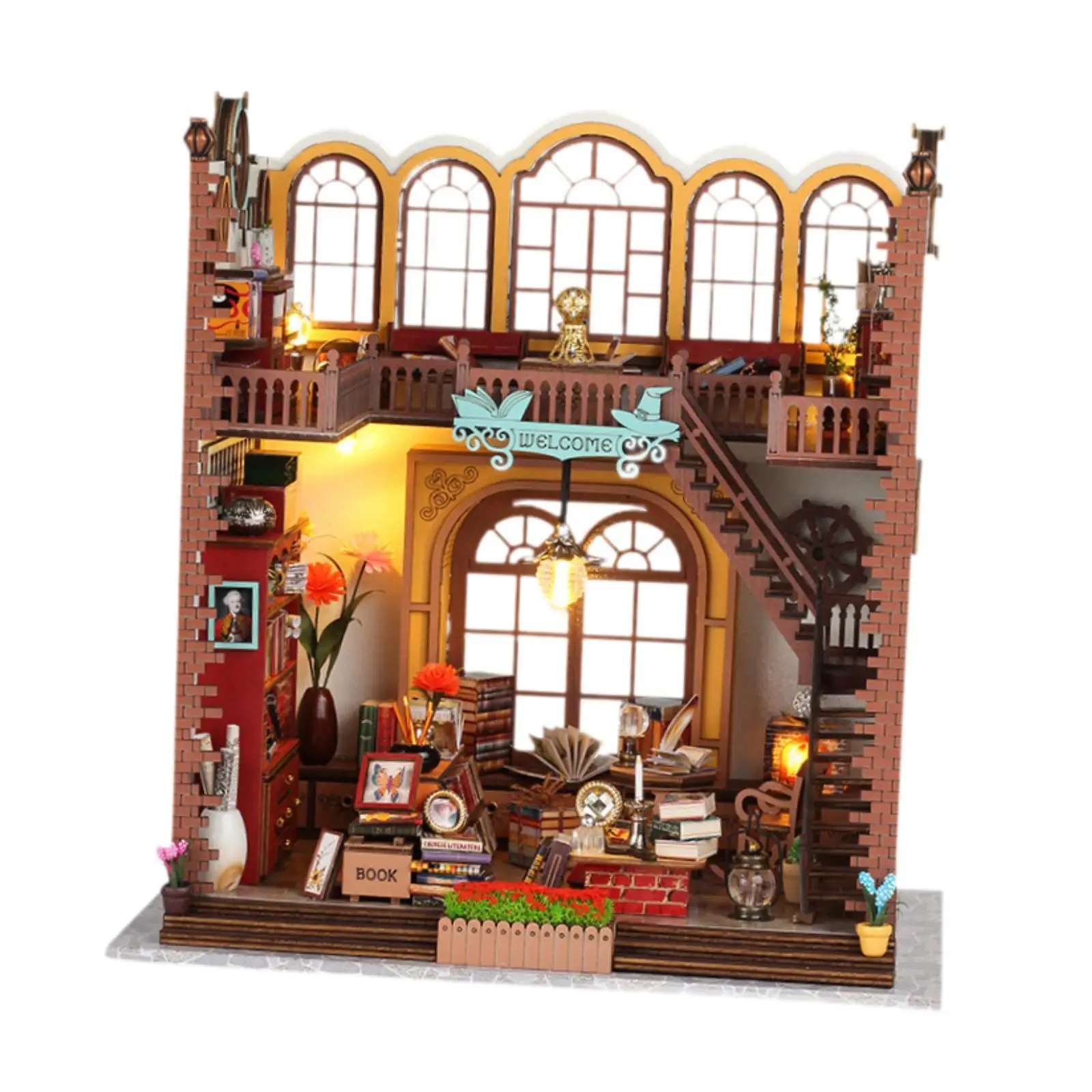 DIY Wooden Miniature Dollhouse Kits Bookshelf Insert for Birthdays Gift Kids
DIY Wooden Miniature Dollhouse Kits Bookshelf Insert for Birthdays Gift Kids