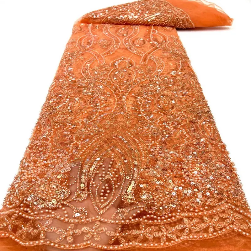 Embroidery Handmade beaded French net lace latest Embroidered lace fabric with super quality for bridal TS9892
Embroidery Handmade beaded French net lace latest Embroidered lace fabric with super quality for bridal TS9892
