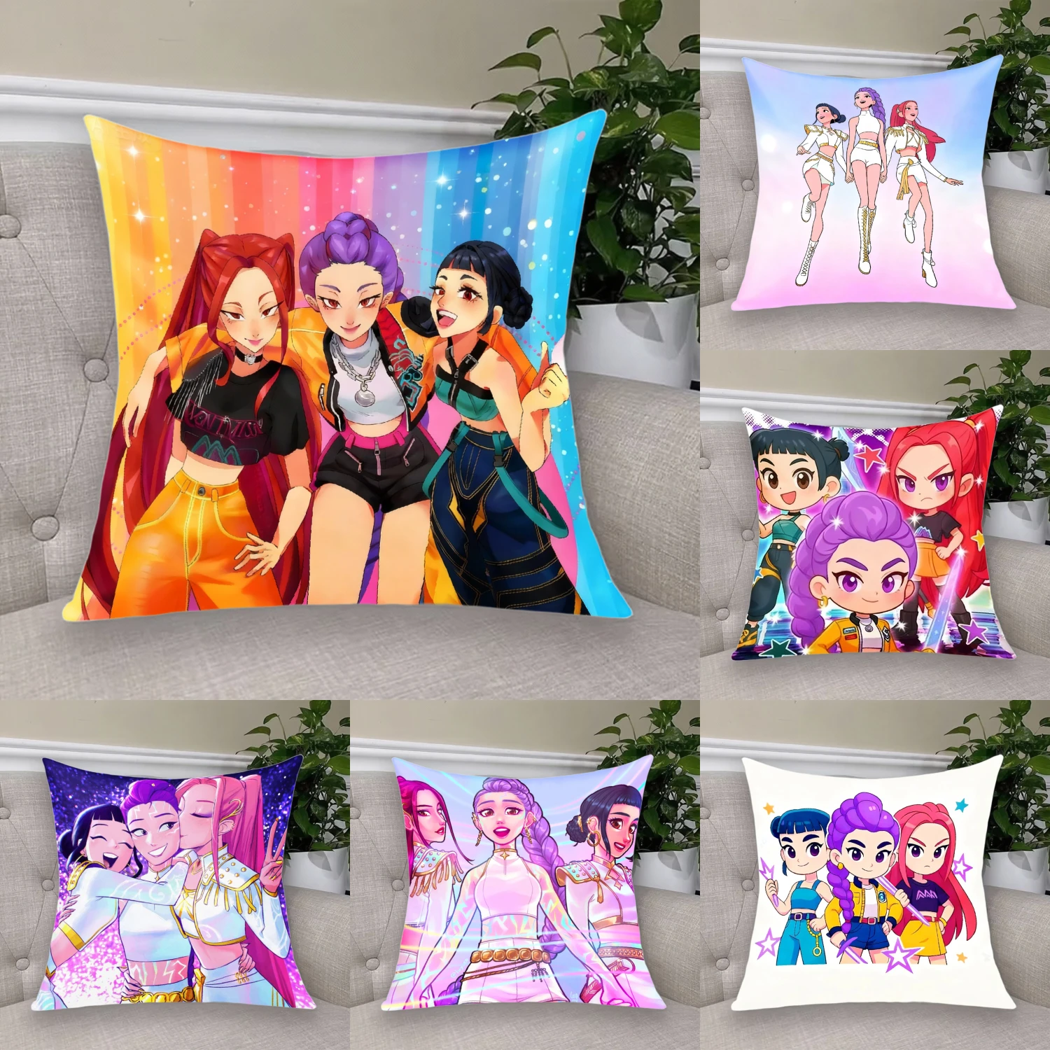 Anime K-POP D-Demon H-Hunters Short Plush Cushion Cover Pillow Case Double-sided Printing Zipper Closure Sofa Party Home Decor
Anime K-POP D-Demon H-Hunters Short Plush Cushion Cover Pillow Case Double-sided Printing Zipper Closure Sofa Party Home Decor
