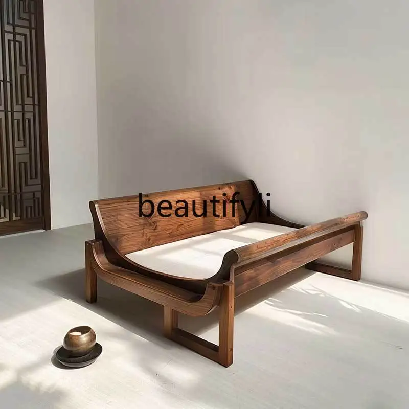New Chinese style, black walnut ash wood, thick solid wood sofa office hotel homestay home
New Chinese style, black walnut ash wood, thick solid wood sofa office hotel homestay home