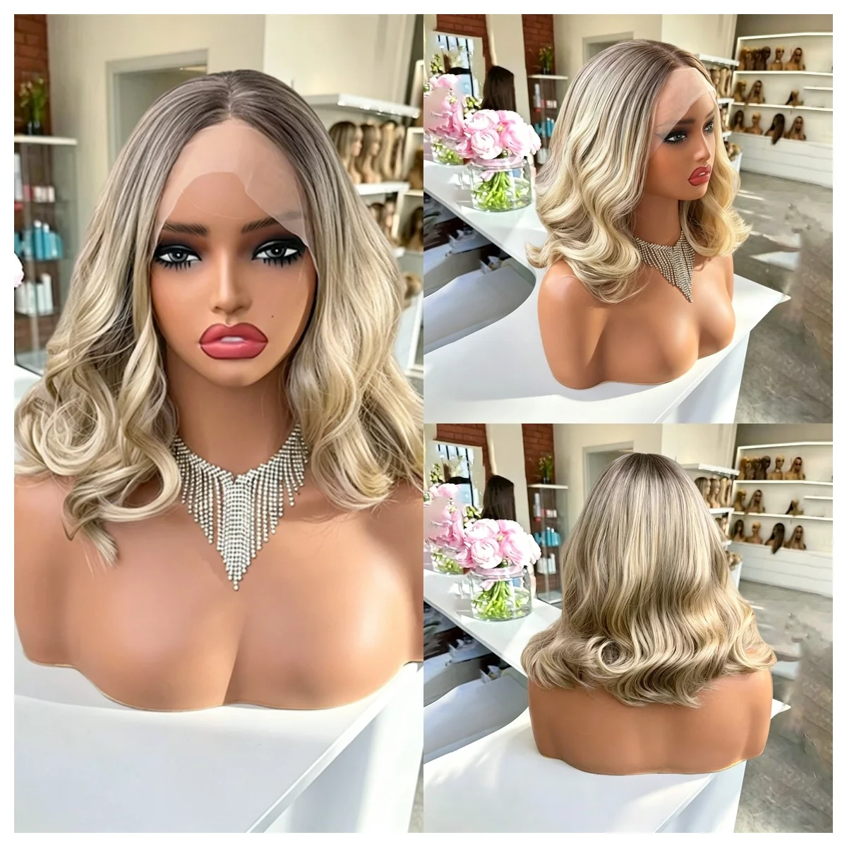 Ash Blonde 13x4 HD Lace Front Wig for Women Glueless Synthetic Hair Natural Roots Loose Wave Short Bob Shoulder Wigs
Ash Blonde 13x4 HD Lace Front Wig for Women Glueless Synthetic Hair Natural Roots Loose Wave Short Bob Shoulder Wigs