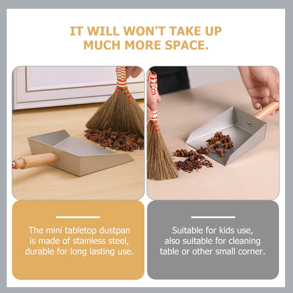 Stainless Steel Dustpan Small for Scooping Shavings Child Fireplace Kid with Short Handle
Stainless Steel Dustpan Small for Scooping Shavings Child Fireplace Kid with Short Handle