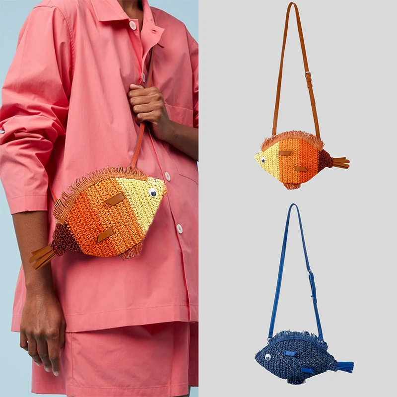 Creative Tropical Fish Woven Shoulder Bag Suitable For Kids Fun And Cute Small Fish Coin Purse Crossbody Bag For Men Women
Creative Tropical Fish Woven Shoulder Bag Suitable For Kids Fun And Cute Small Fish Coin Purse Crossbody Bag For Men Women
