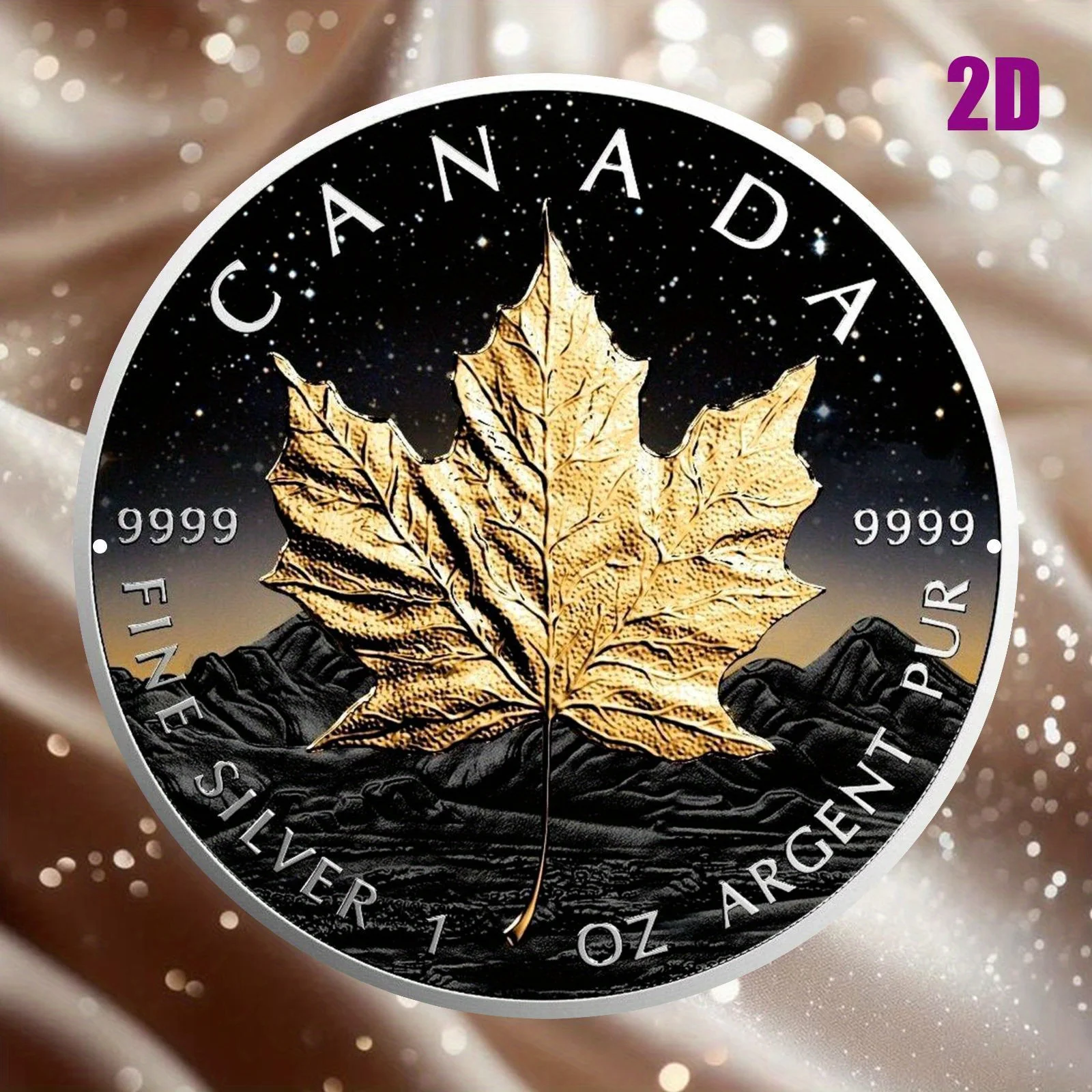 2D Flat, 1pc 2D Flat Maple Leaf Silvery Coin, 7.8x7.8 Inches Round Aluminum Wall Art Decor - Perfect St. Patrick's Day Gift, Eas
2D Flat, 1pc 2D Flat Maple Leaf Silvery Coin, 7.8x7.8 Inches Round Aluminum Wall Art Decor - Perfect St. Patrick's Day Gift, Eas