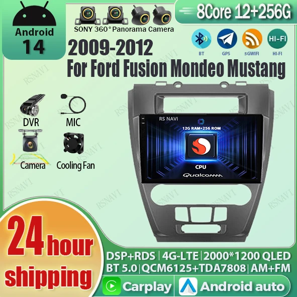 Android 14 Carplay Auto Qualcomm 2K QLED Screen Car Radio Player For Ford Fusion Mondeo 2009-2012 GPS Wifi 4G BT DSP Multimedia
Android 14 Carplay Auto Qualcomm 2K QLED Screen Car Radio Player For Ford Fusion Mondeo 2009-2012 GPS Wifi 4G BT DSP Multimedia