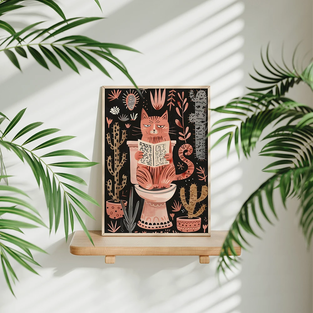 Fat Ginger Cat on the Toilet Posters and Prints Funny Cat Picture Bathroom Wall Art Decor Pictures Cat Lover Gift Decor Painting
Fat Ginger Cat on the Toilet Posters and Prints Funny Cat Picture Bathroom Wall Art Decor Pictures Cat Lover Gift Decor Painting