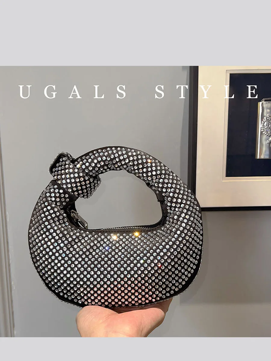 UGALS Heavy Duty Shiny Water Diamond Pillow Boston Cloud Dinner Dumpling Handbag Small Size Polyester Zipper Closure
UGALS Heavy Duty Shiny Water Diamond Pillow Boston Cloud Dinner Dumpling Handbag Small Size Polyester Zipper Closure