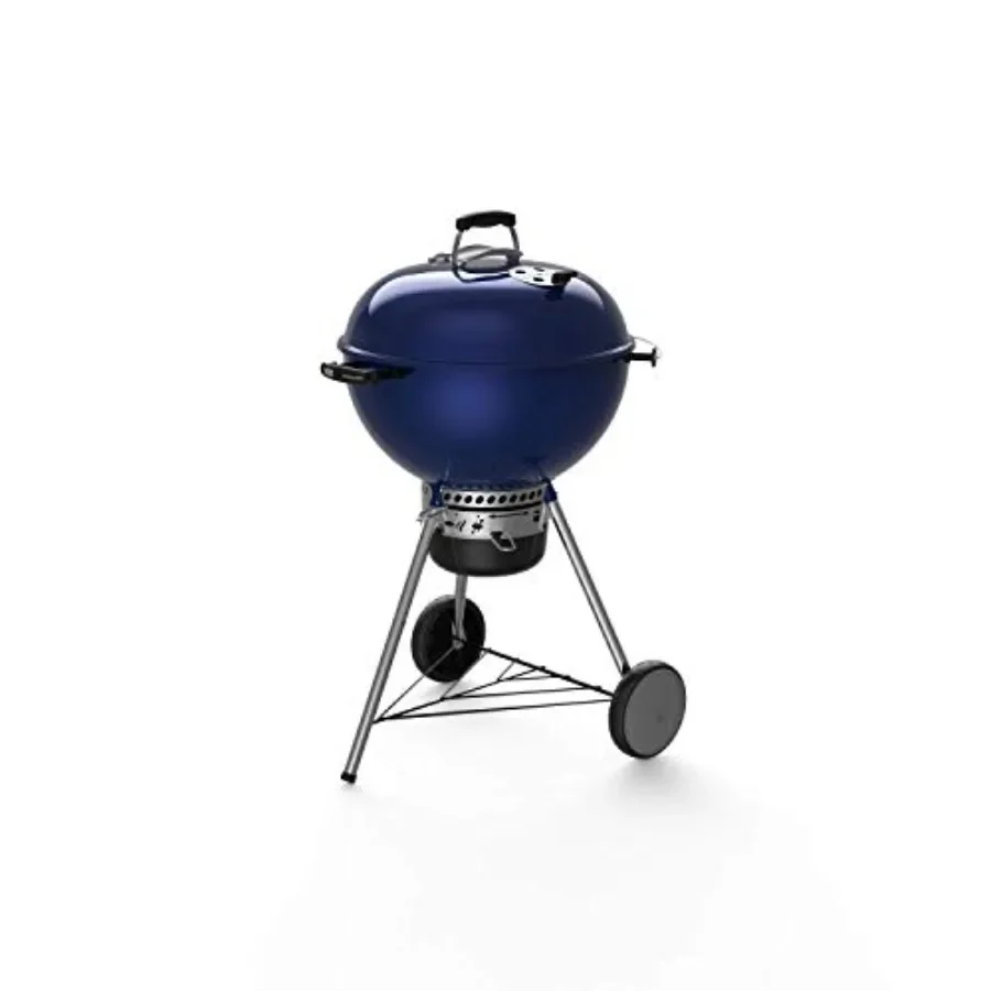 Outdoor charcoal grill for backyard BBQ use, porcelain-enameled steel, charcoal black, features tuck-away lid holder and One-To
Outdoor charcoal grill for backyard BBQ use, porcelain-enameled steel, charcoal black, features tuck-away lid holder and One-To