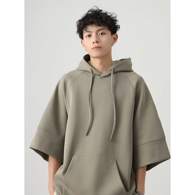 Foufurieux Solid Color Heavyweight Hooded Short Sleeved T-shirt Men's Summer American Loose and Versatile Sports Hoodie
Foufurieux Solid Color Heavyweight Hooded Short Sleeved T-shirt Men's Summer American Loose and Versatile Sports Hoodie