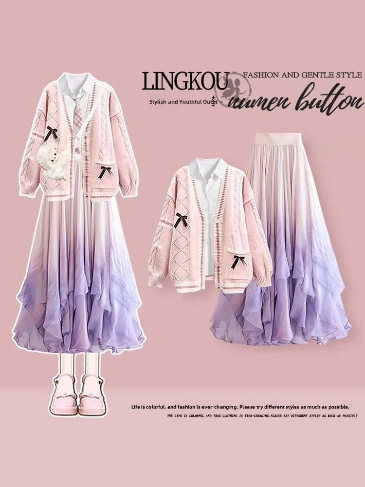 Моющийся вязаный комплект, женский кардиган для похудения, основа irt с окрашенной в adient f, юбка, комплект футболки, осенняя одежда
Моющийся вязаный комплект, женский кардиган для похудения, основа irt с окрашенной в adient f, юбка, комплект футболки, осенняя одежда