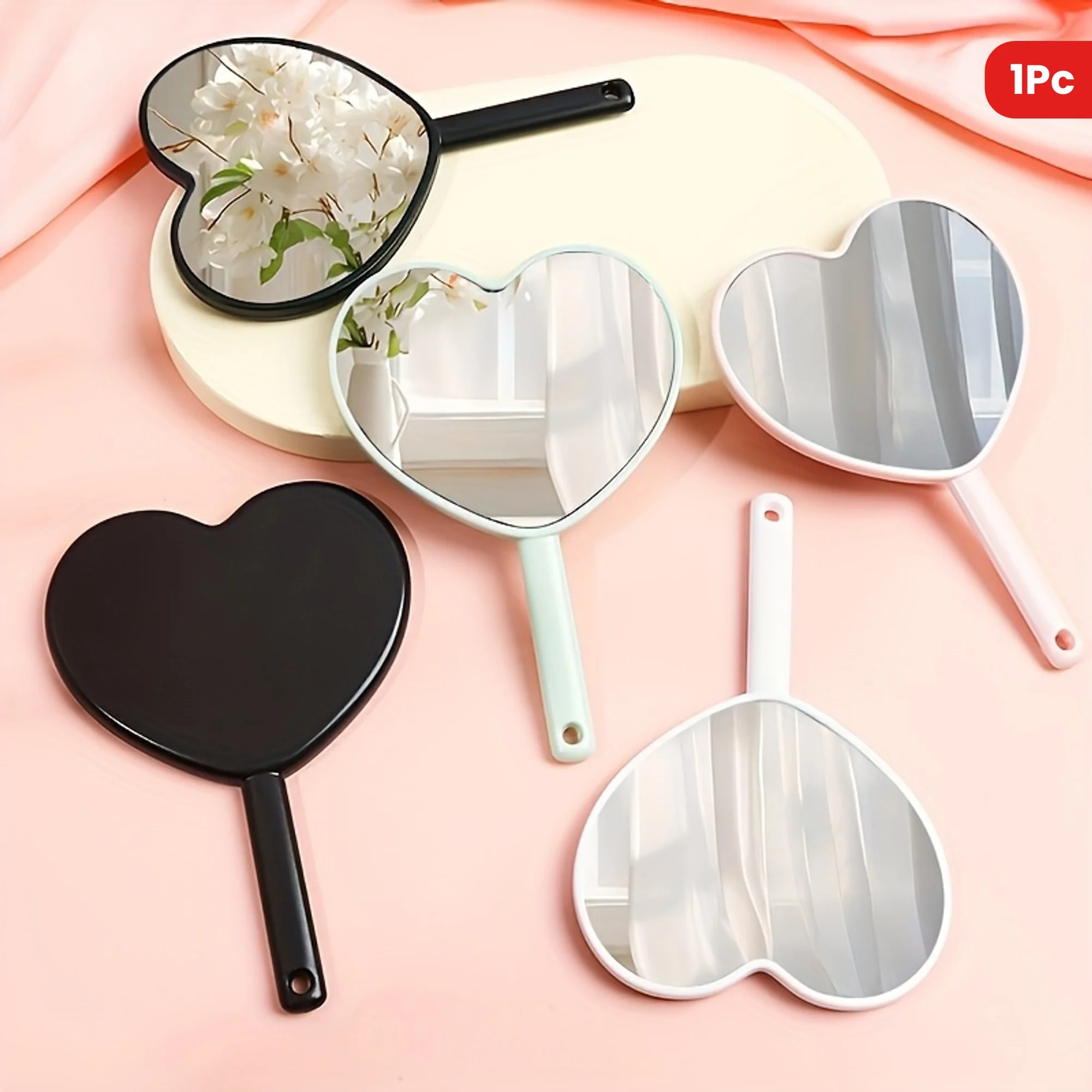 1pc Mini Heart-Shaped Mirror with Hole Portable Small Mirror
1pc Mini Heart-Shaped Mirror with Hole Portable Small Mirror