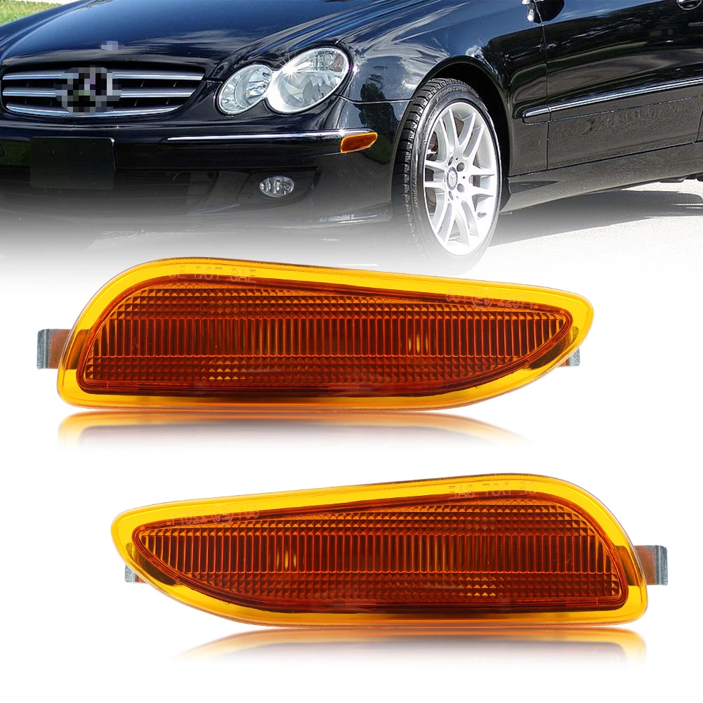 2PCS Front Bumper Side Marker Turn Signal Light Housings For 2003-2009 W209 Mercedes CLK No Bulb/Socket Included
2PCS Front Bumper Side Marker Turn Signal Light Housings For 2003-2009 W209 Mercedes CLK No Bulb/Socket Included