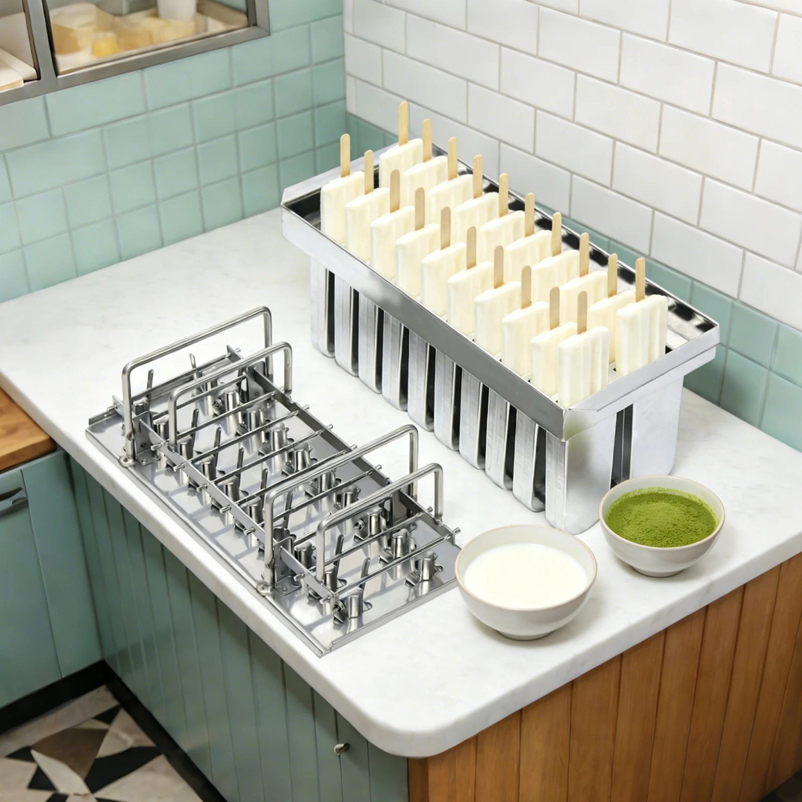 Stainless Steel Ice Cream Mold, Large Capacity Popsicle Tray, Food Grade Frozen Dessert Mould for Home Kitchen Commercial Use
Stainless Steel Ice Cream Mold, Large Capacity Popsicle Tray, Food Grade Frozen Dessert Mould for Home Kitchen Commercial Use