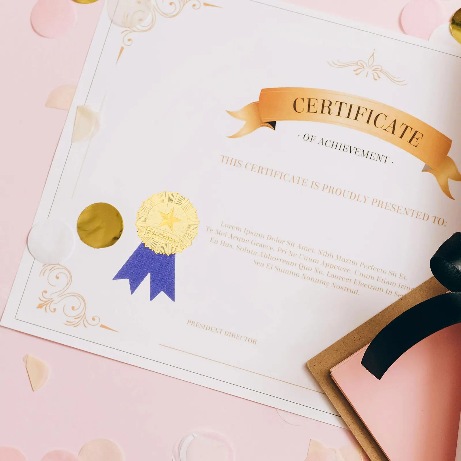36 Sets Certificate Accessories Silk Ribbon Stickers Sports Event Medals Awards Graduation Supplies Versatile Use
36 Sets Certificate Accessories Silk Ribbon Stickers Sports Event Medals Awards Graduation Supplies Versatile Use