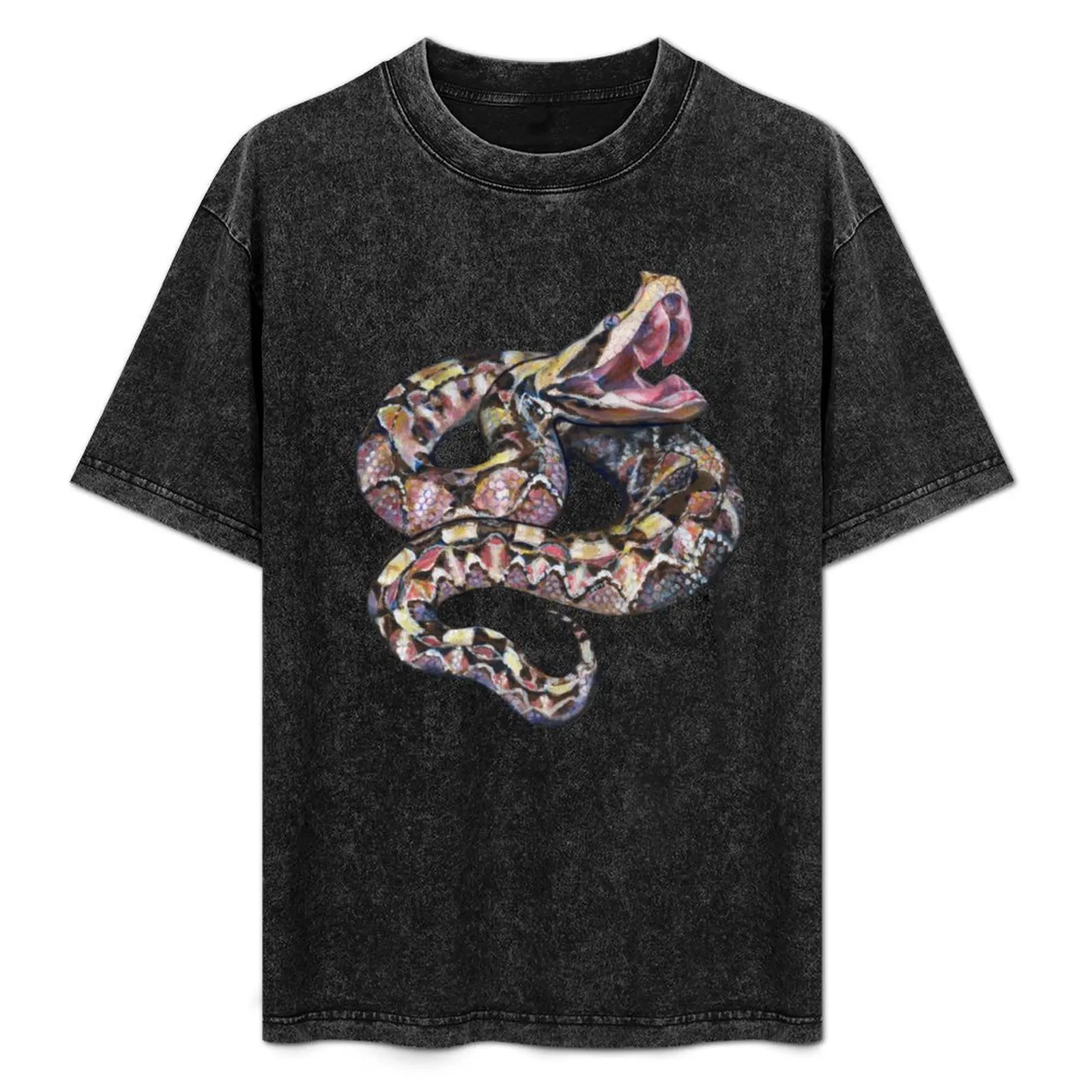 Gaboon viper snake design on white T-Shirt Festive Simple T-Shirt
Gaboon viper snake design on white T-Shirt Festive Simple T-Shirt