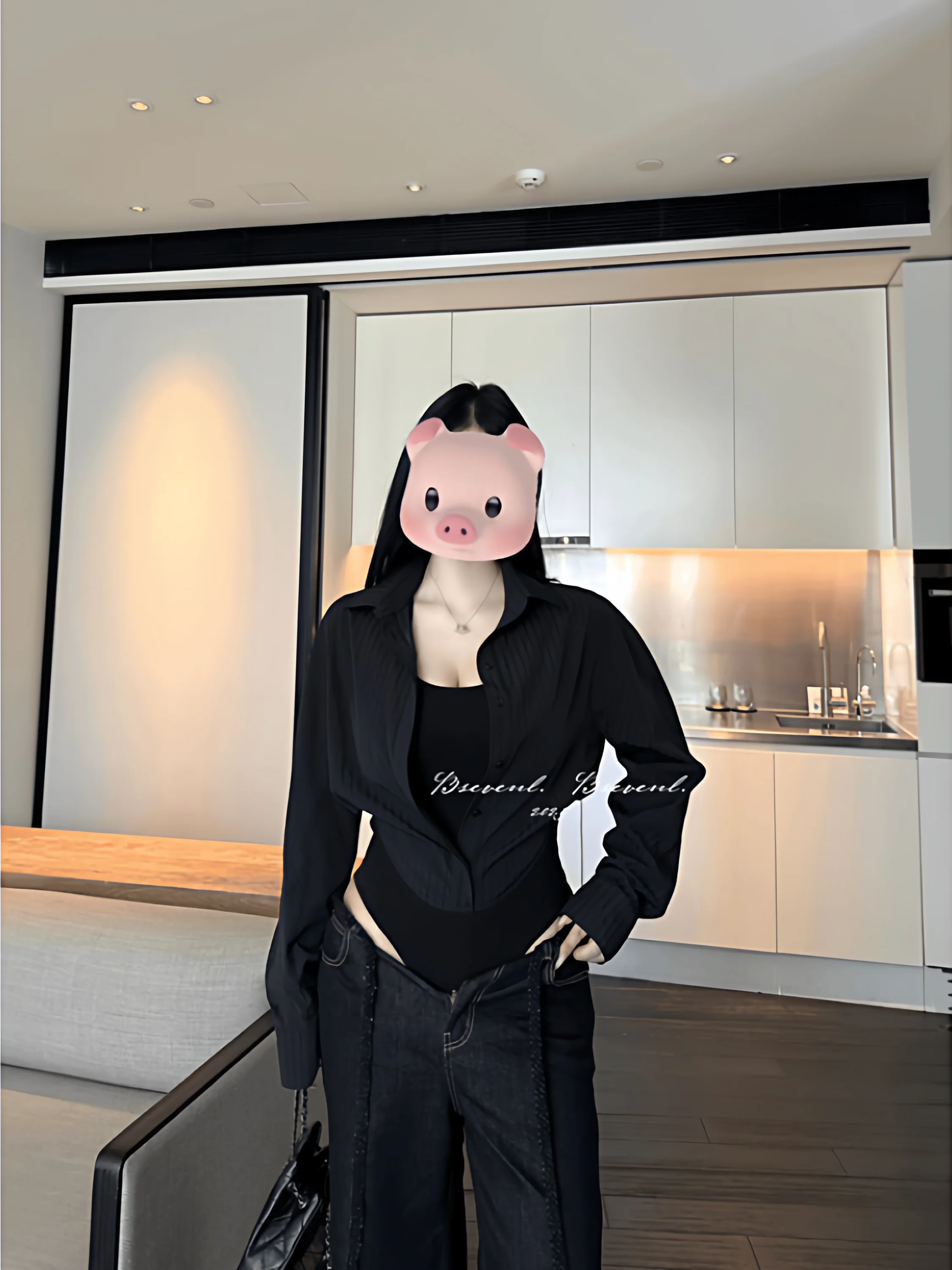 plus Size Korean Sle Slim Fit Long Sve Bla irt Spring New Sle Waist Cinching Slimming Top Women's Faion
plus Size Korean Sle Slim Fit Long Sve Bla irt Spring New Sle Waist Cinching Slimming Top Women's Faion