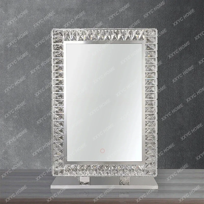 Bathroom Compact Makeup Diamond Smart Salon Crystal Mirror With Led Lights
Bathroom Compact Makeup Diamond Smart Salon Crystal Mirror With Led Lights