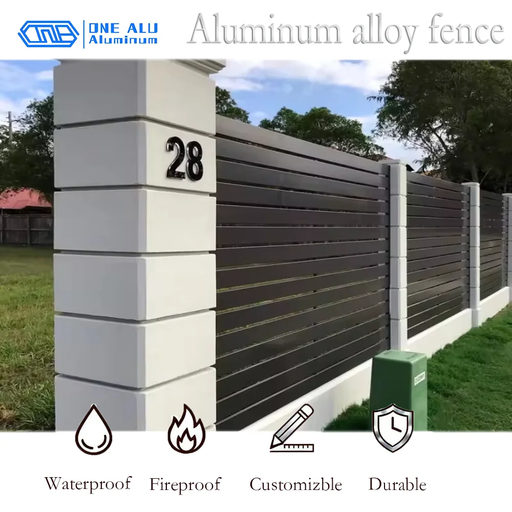 OneAlu Stylish Black Aluminum Garden Fence - Durable Rust-Resistant, Modern Design for Decoration, Privacy & Division in Garden
OneAlu Stylish Black Aluminum Garden Fence - Durable Rust-Resistant, Modern Design for Decoration, Privacy & Division in Garden